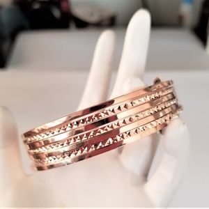 Bronzo It."7" Diamond Cut & Polished Stack Bangles